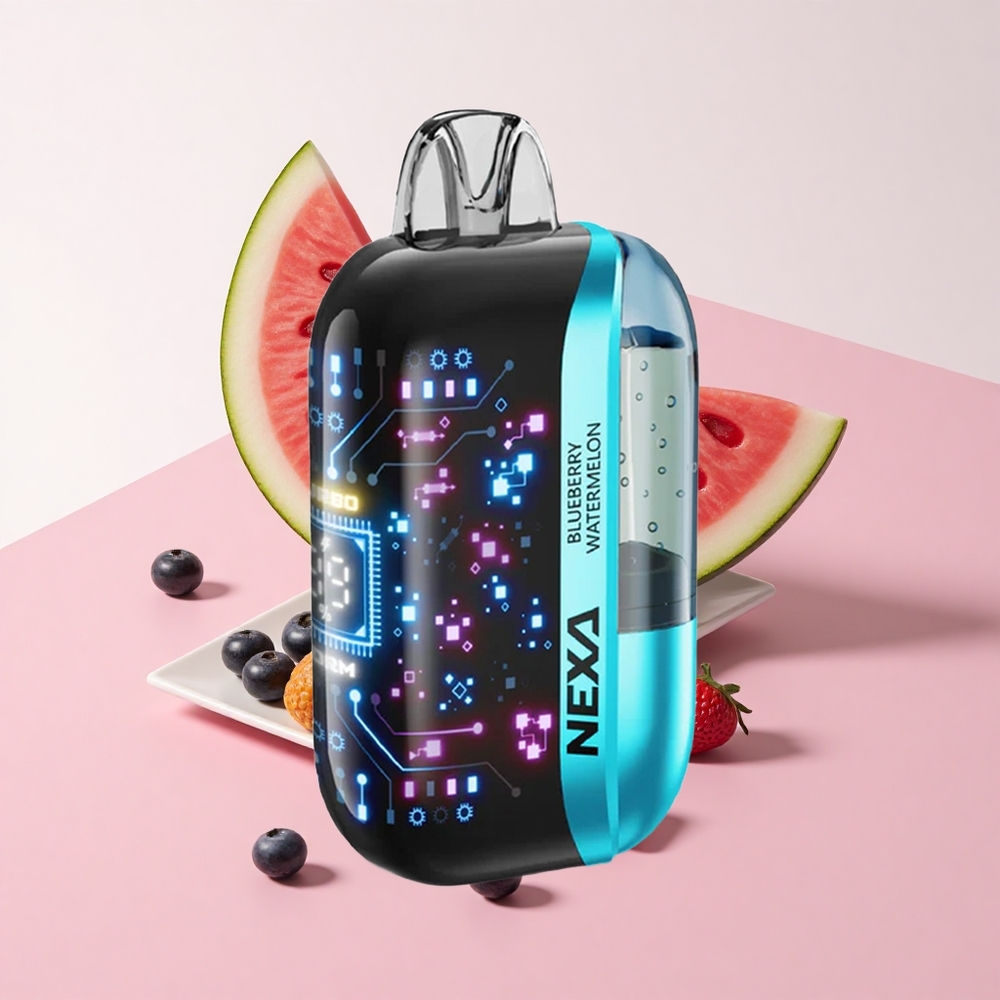 NEXA Ultra 50000 Puffs ディスポーザブルベイプ ブルーベリーウォーターメロン 20mlプレフィル 800mahバッテリー