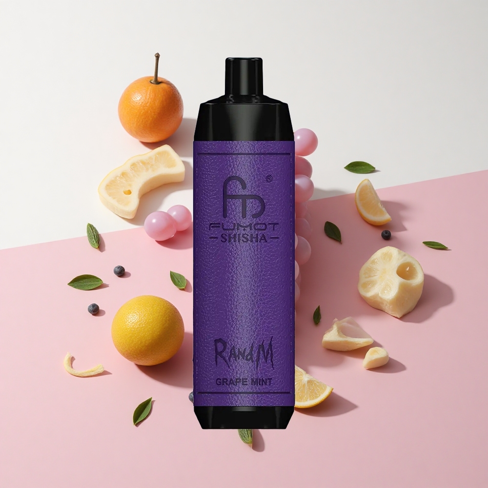 RandM Fumot Shisha 10000 Puffs グレープミント 18mlプリフィルド 850mAhバッテリー