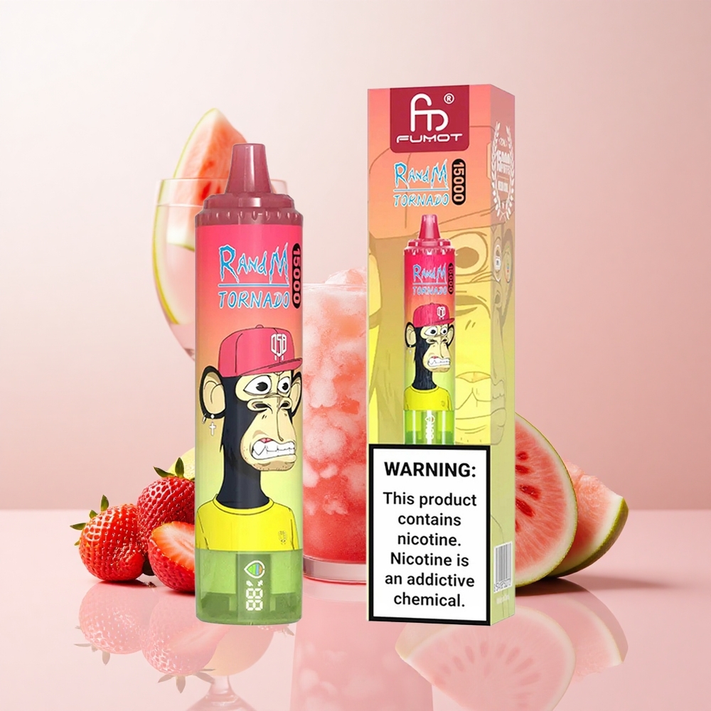 RandM Fumot Tornado 15000 ストロベリー・ウォーターメロン・レモネード 25ml USB Type-C充電式