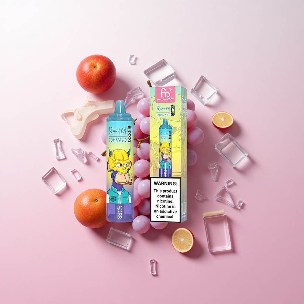 RandM Fumot Tornado 15000 Puffs グレープアイス 25ml USB Type-C