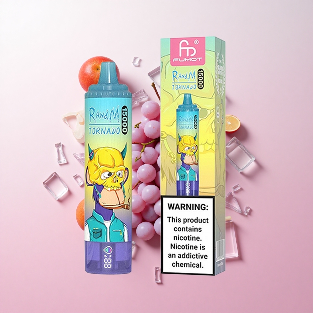 RandM Fumot Tornado 15000 Puffs グレープアイス 25ml USB Type-C