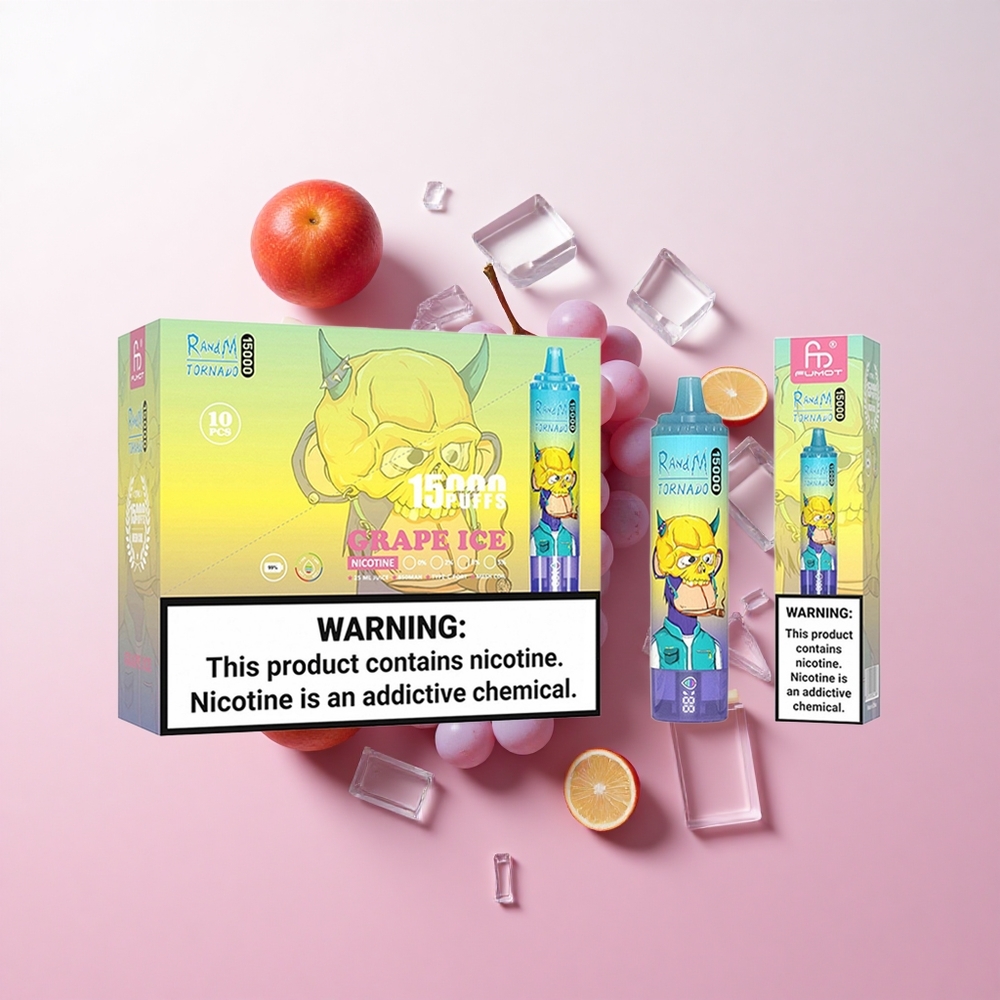 RandM Fumot Tornado 15000 Puffs グレープアイス 25ml USB Type-C