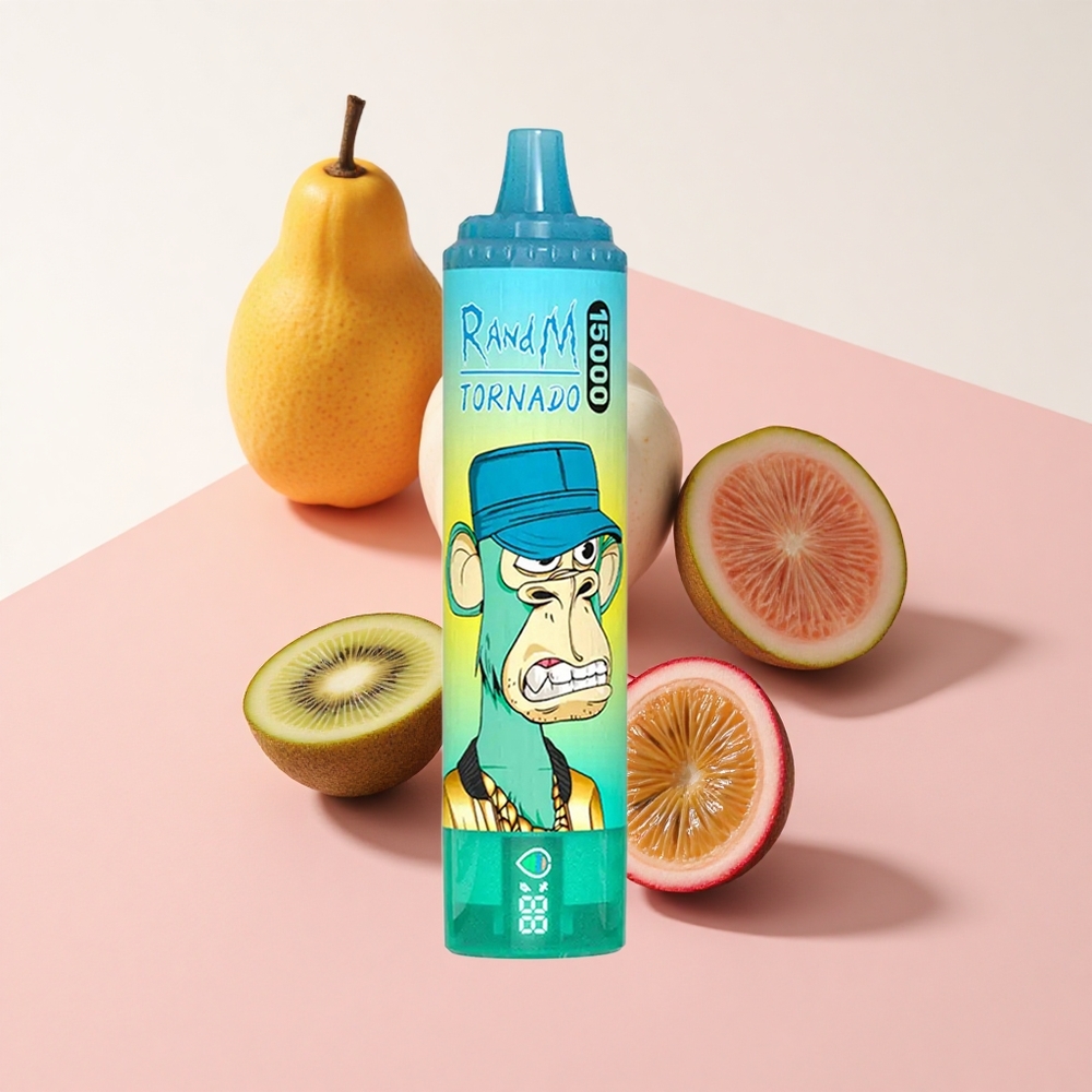 RandM Fumot Tornado 15000 Puffs キウイパッションフルーツグアバ 25ml USB Type-C充電