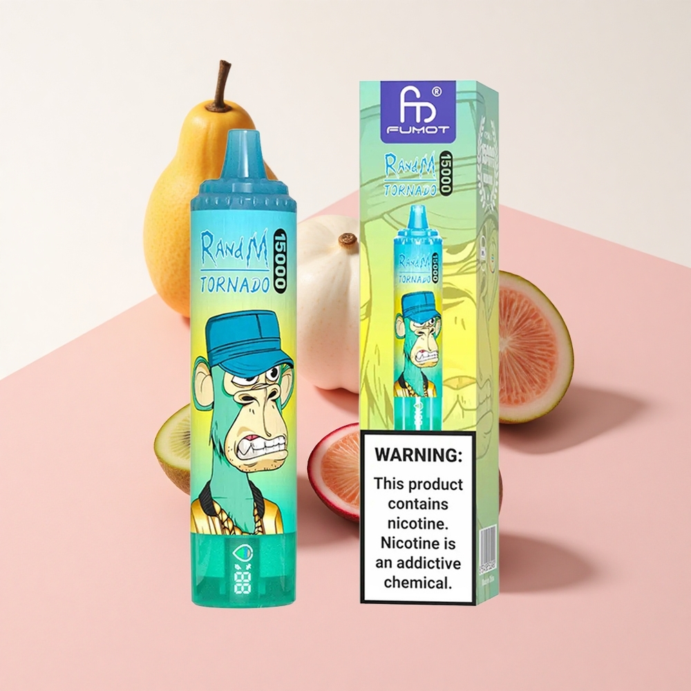 RandM Fumot Tornado 15000 Puffs キウイパッションフルーツグアバ 25ml USB Type-C充電