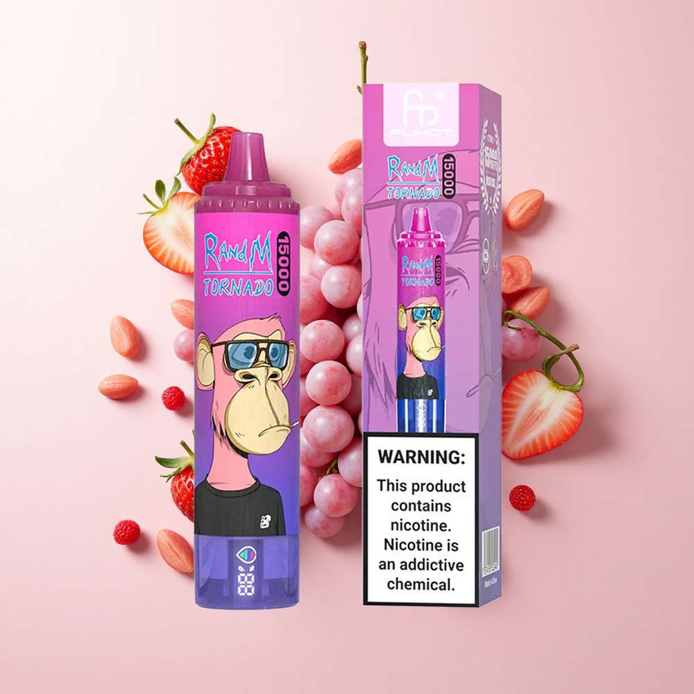 RandM Fumot Tornado 15000 Puffs ストロベリーグレープ 25ml USB Type-C
