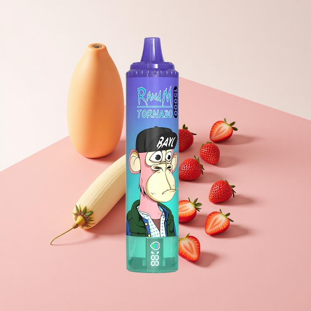 RandM Fumot Tornado 15000 Puffs ストロベリーバナナ 850mAh メッシュコイル