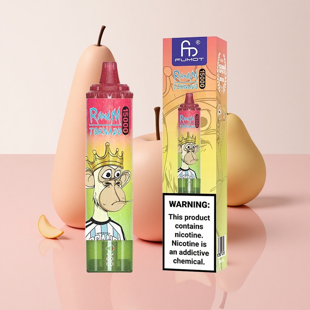 RandM Fumot Tornado 15000 Puffs アップルピーチペア USB Type-C充電式 850mAhバッテリー