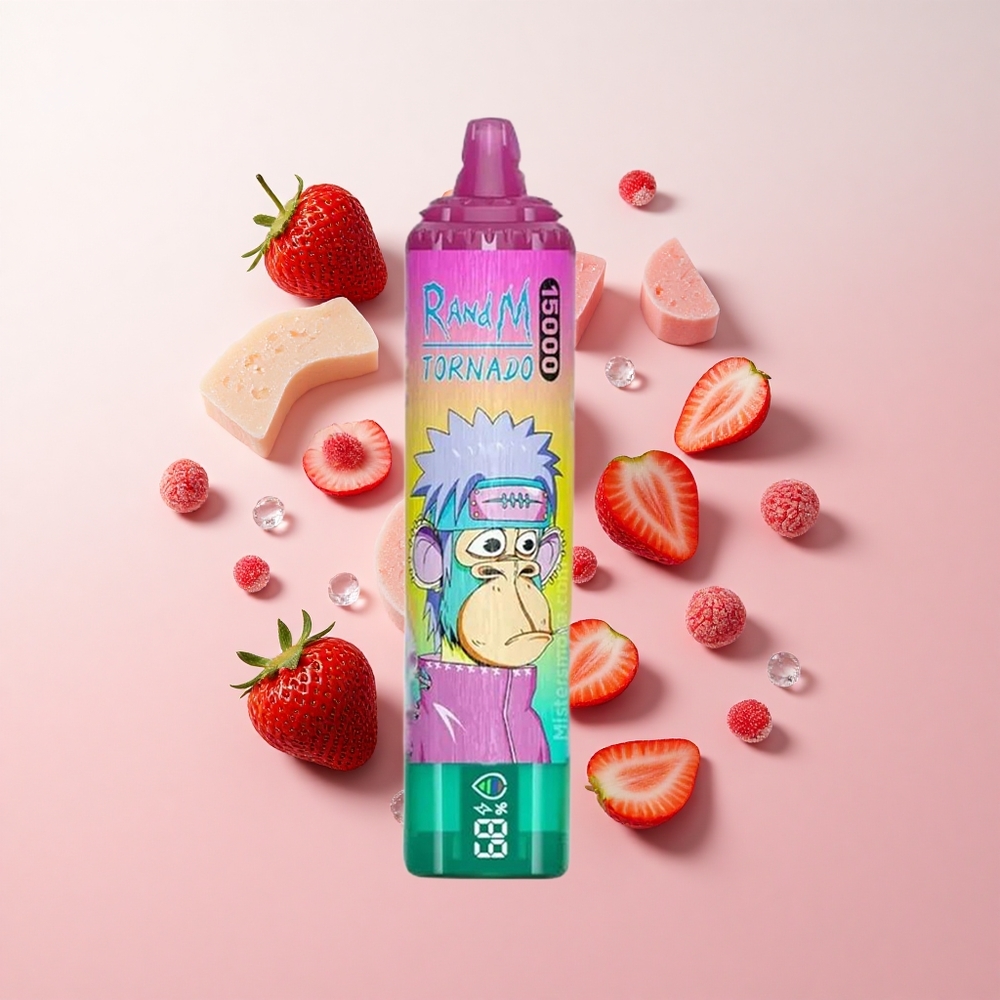 RandM Fumot Tornado 15000 Puffs 冷凍いちご USB Type-C充電式