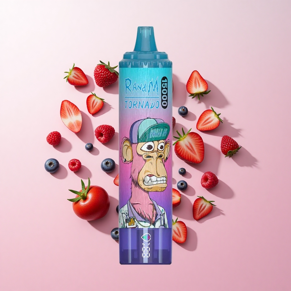 RandM Fumot Tornado 15000 ブルーベリーレーズンベリー USB Type-C充電式 850mAhバッテリー