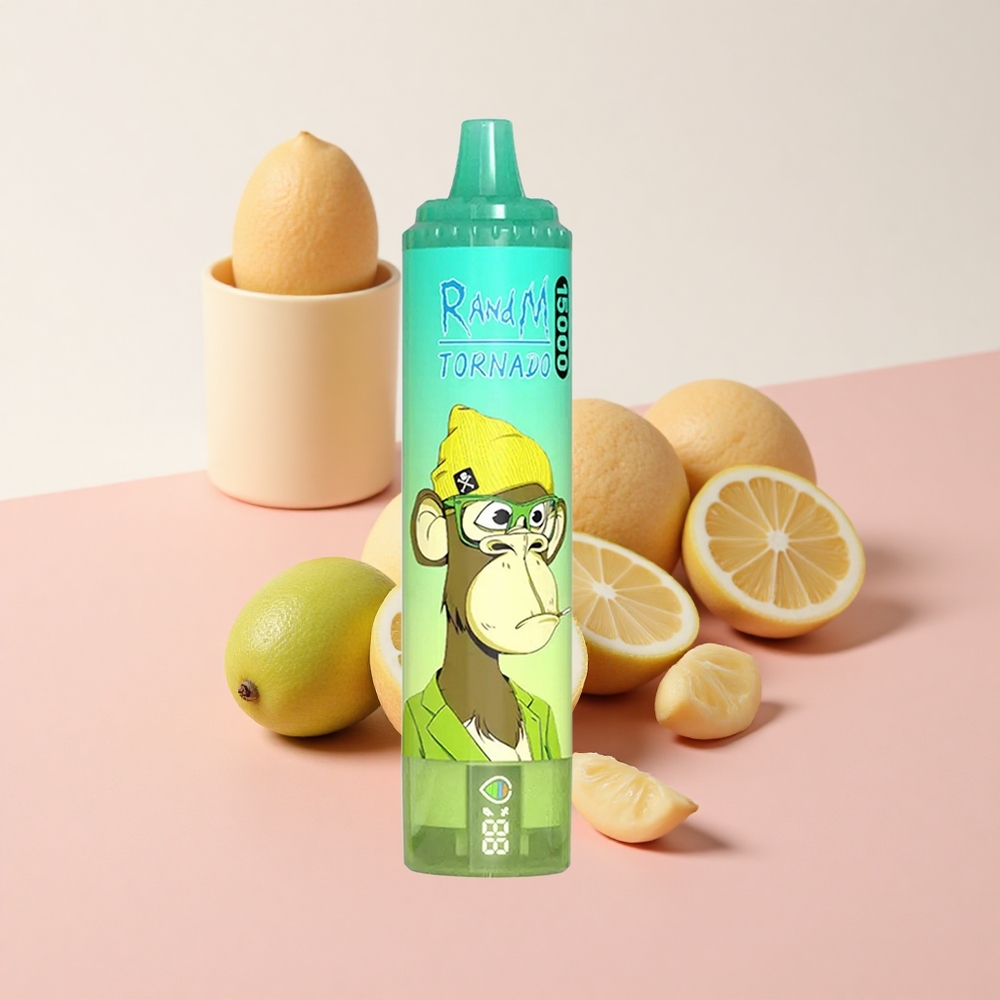 RandM Fumot Tornado 15000パフ USB Type-C給電 レモンライム