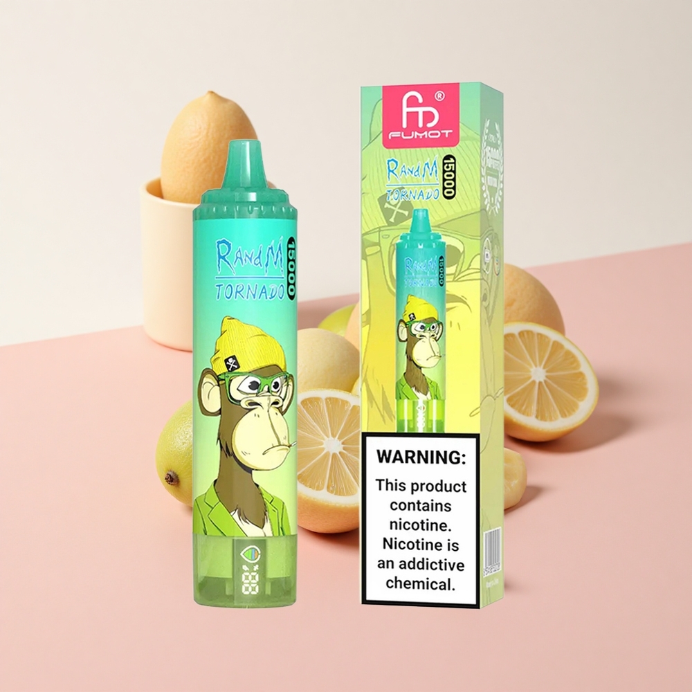 RandM Fumot Tornado 15000パフ USB Type-C給電 レモンライム