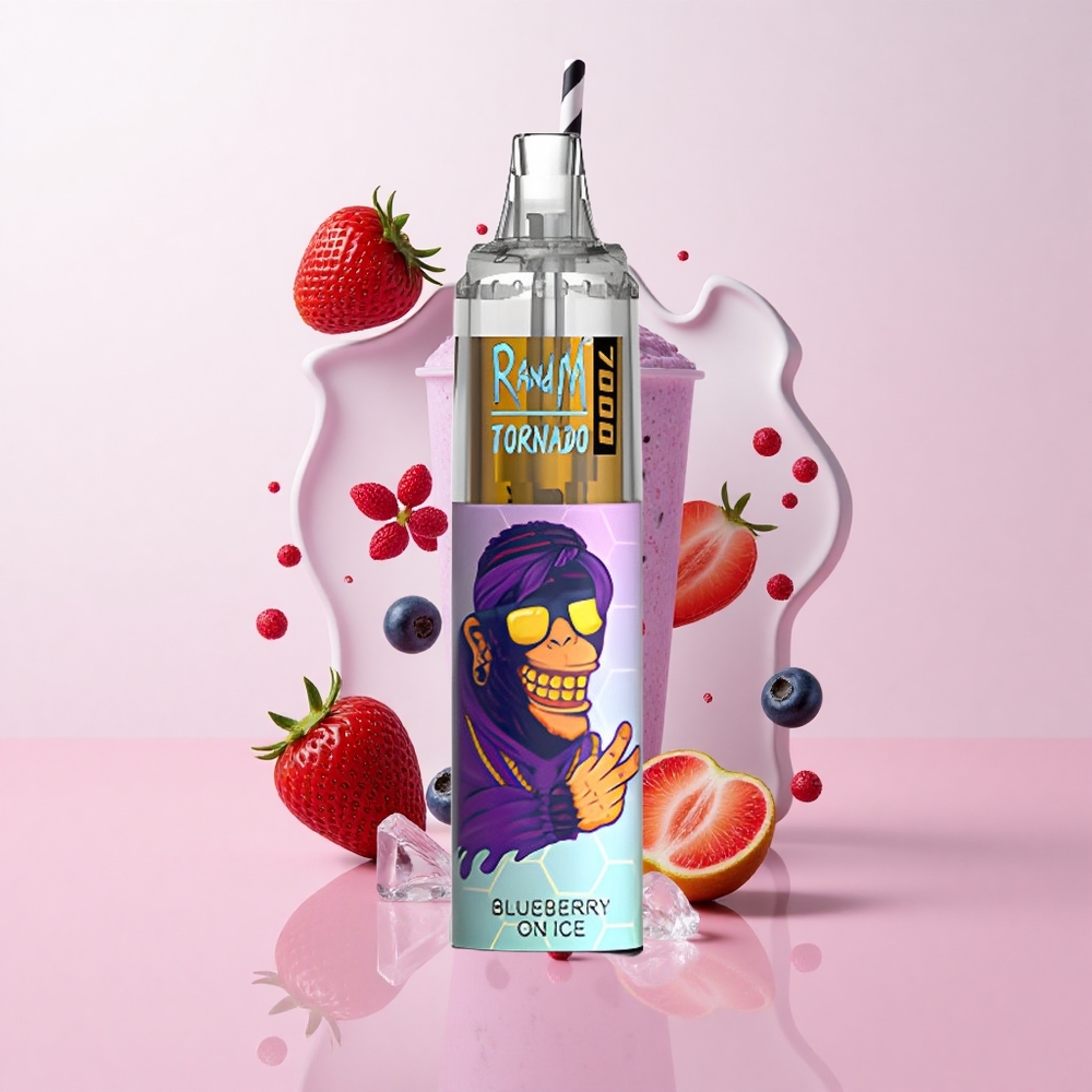 RandM Fumot Tornado 7000 ブルーベリーアイス 14ML Eリキッド 850MAH バッテリー