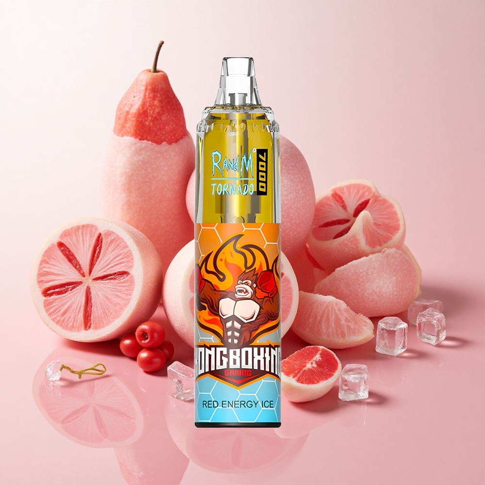 RandM Fumot Tornado 7000 ディスポーザブルベイプ レッドエナジーアイス 14ML Eリキッド 850MAHバッテリー