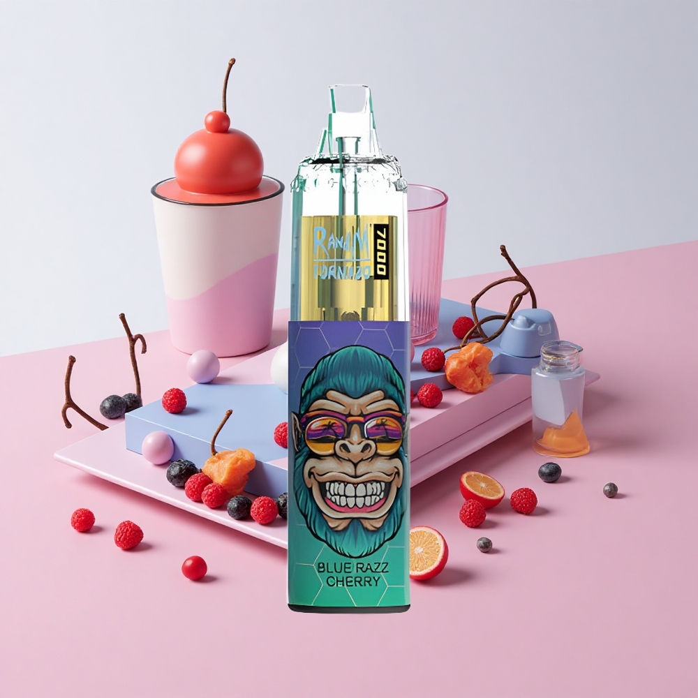 RandM Fumot Tornado 7000 ブルーレズチェリー 14ML Eリキッド メッシュコイル