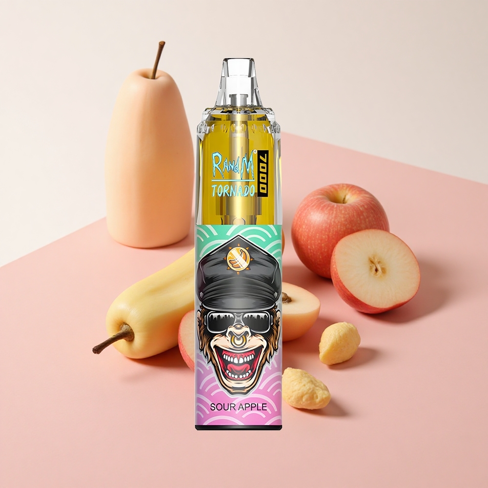RandM Fumot Tornado 7000 ディスポーザブルベイプ サワーアップル 14ML Eリキッド メッシュコイル