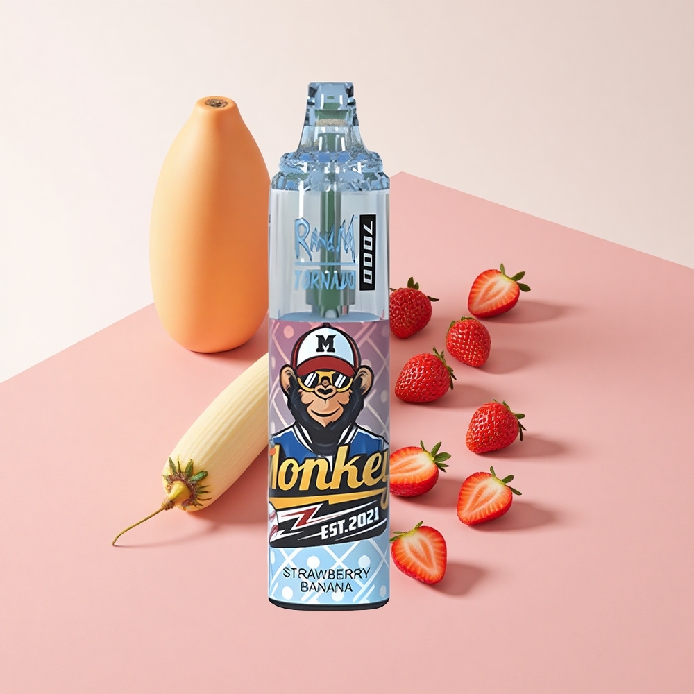 RandM Fumot Tornado 7000 ストロベリーバナナ 14ML Eリキッド メッシュコイル