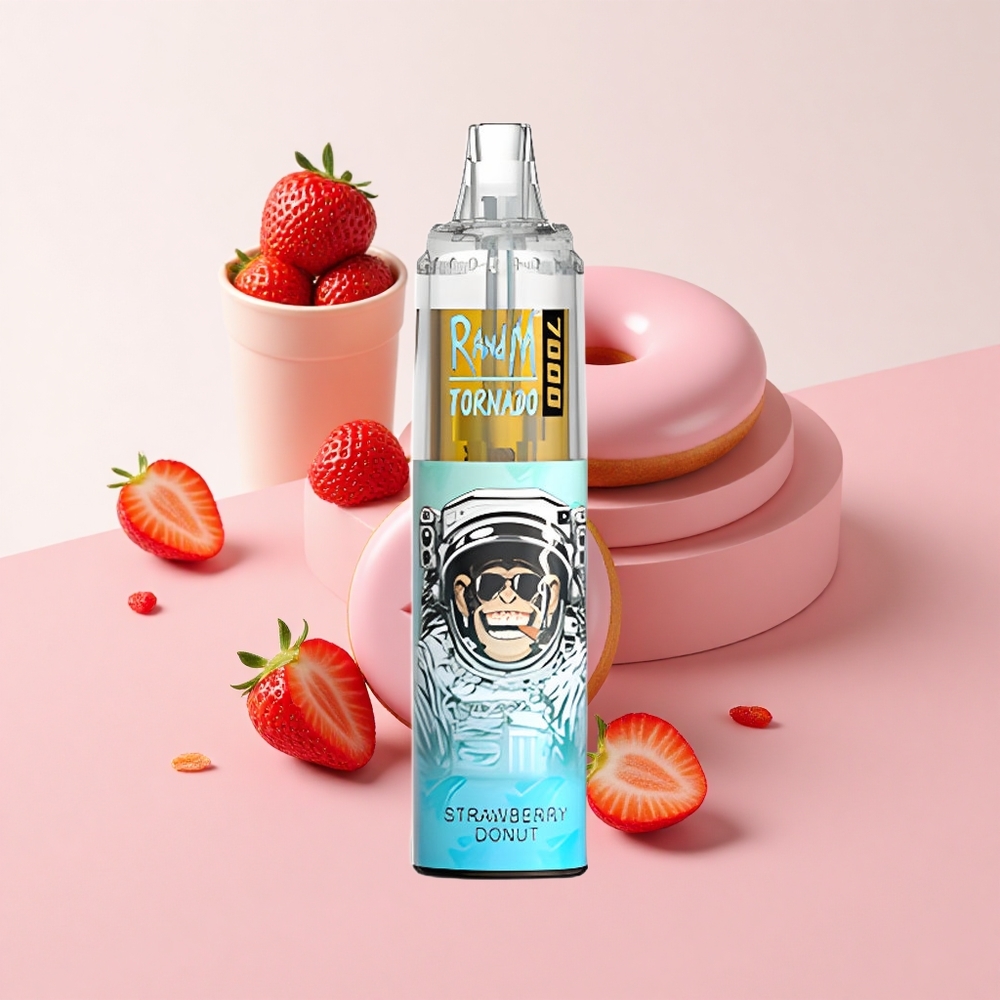 RandM Fumot Tornado 7000 ストロベリードーナツ 14ML E-liquid 850MAH Battery