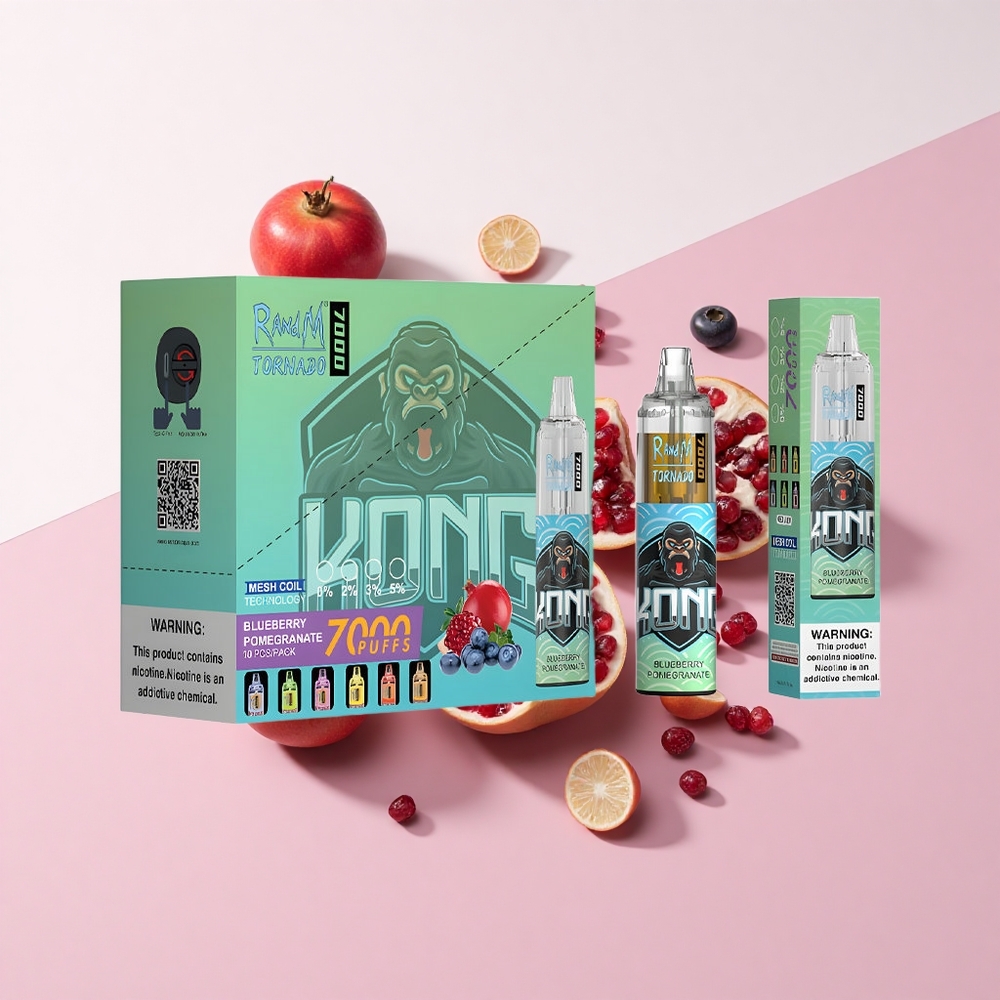 RandM Fumot Tornado 7000 ブルーベリーポメグラネート 14ML E-liquid 850MAH バッテリー