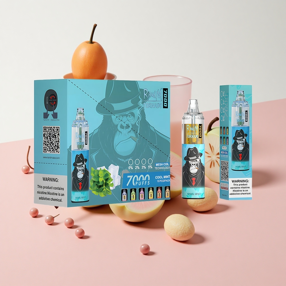 RandM Fumot Tornado 7000 クールミント 14ML E-liquid 850MAHバッテリー