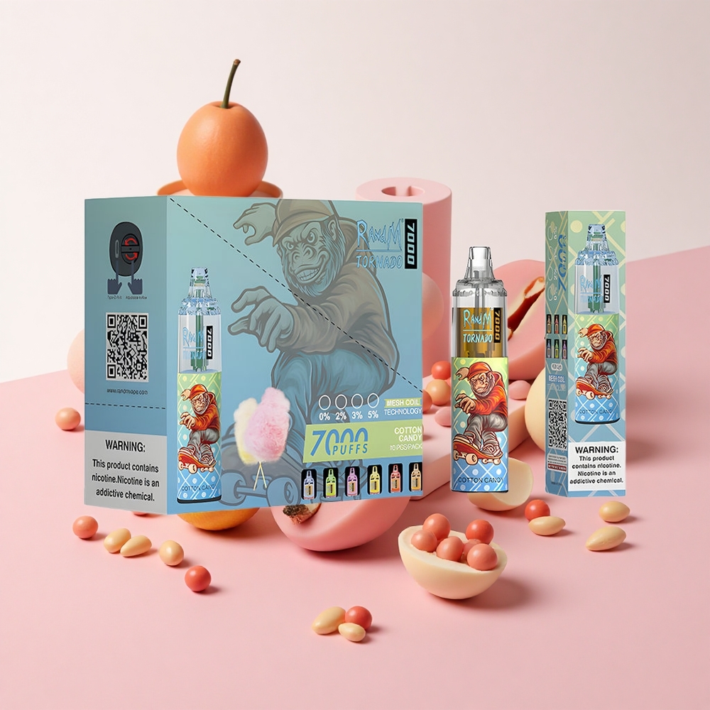 RandM Fumot Tornado 7000 綿あめ 14ML E-liquid 850MAHバッテリー