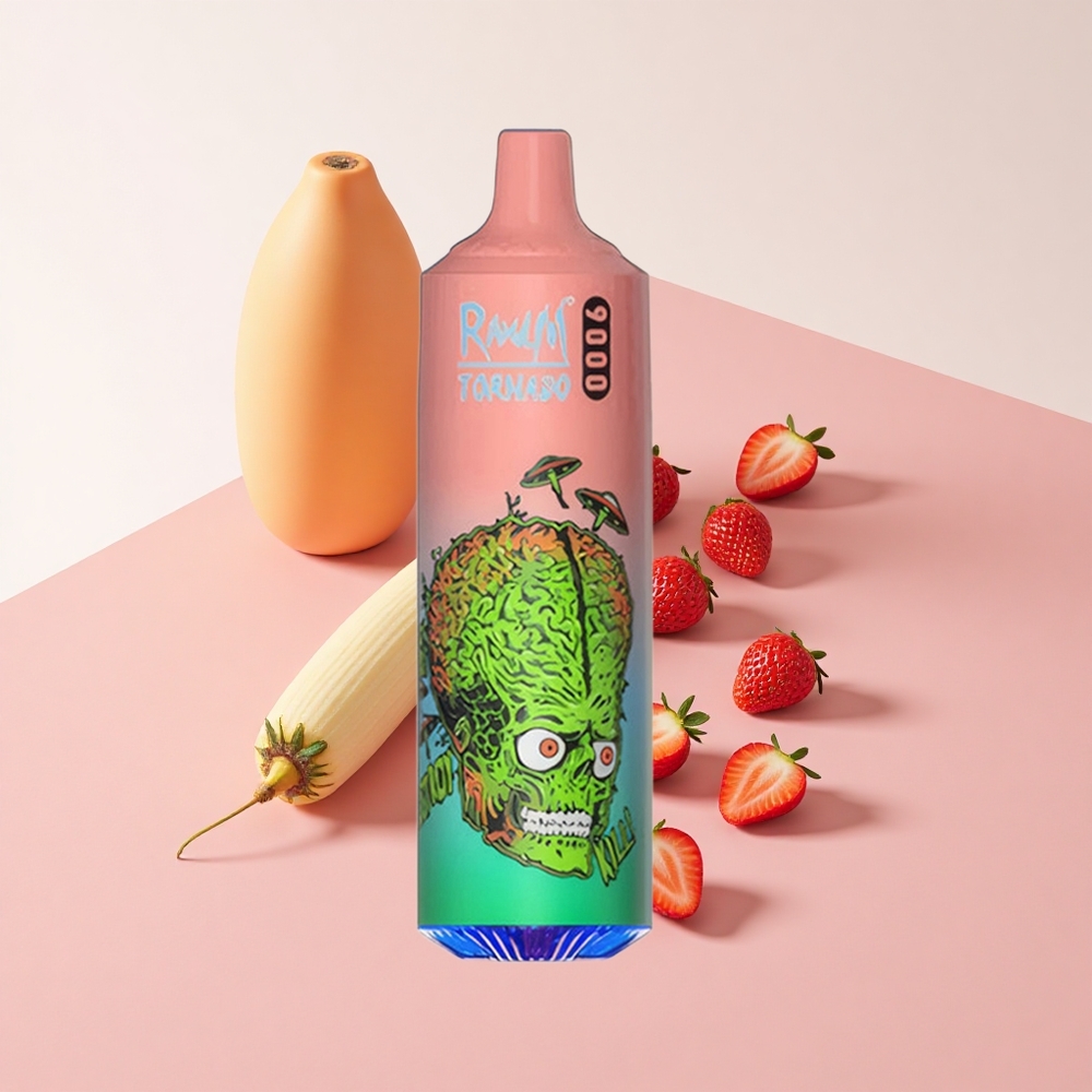 RandM Fumot Tornado 9000 Puffs ストロベリーバナナ メッシュコイル＆18mL