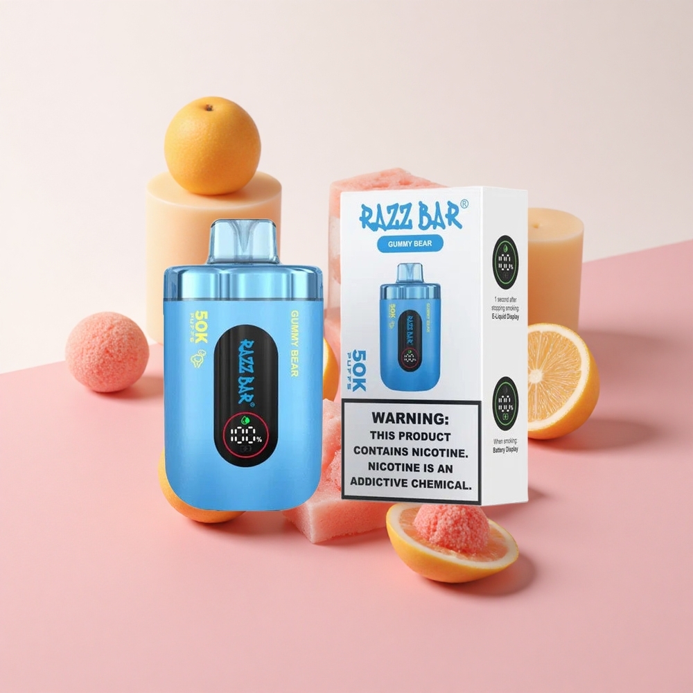 Razz Bar 50K Puffs ディスポーザブルベイプ グミベア タイプC充電式 2%ニコチン