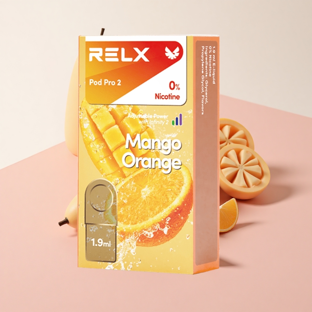 RELX Pod Pro 2 マンゴーオレンジ 1.9ml 600パフ 3電圧調整