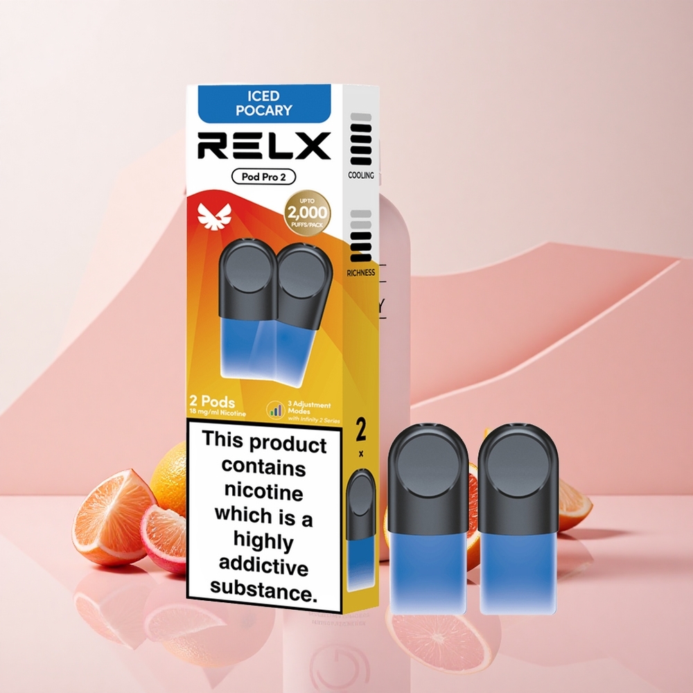 RELX Pod Pro 2 600パフ 1.8%ニコチン ドリンク-アイスポカリ